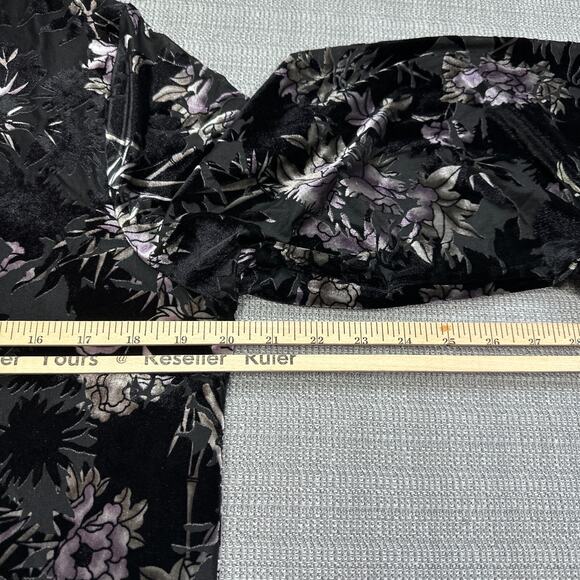 The Limited Collection Top Medium Velvet Burnout Floral Lined Whimsigoth Witchy - Picture 9 of 11